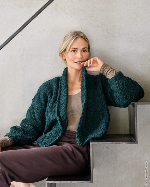 Strickset Cardigan Mit Schalkragen Aus Caramella Von Lana Grossa