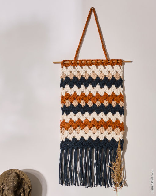 Strickset Wandbehang Im Stäbchenmuster-Gerader Abschluss Aus The Tube Von Lana Grossa