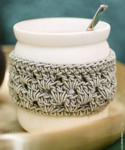 Strickset Vier Bechermanschetten Im Stäbchenmuster aus The Core von Lana Grossa