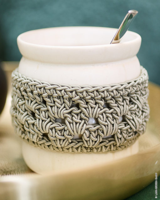 Strickset Vier Bechermanschetten Im Stäbchenmuster Aus The Core Von Lana Grossa