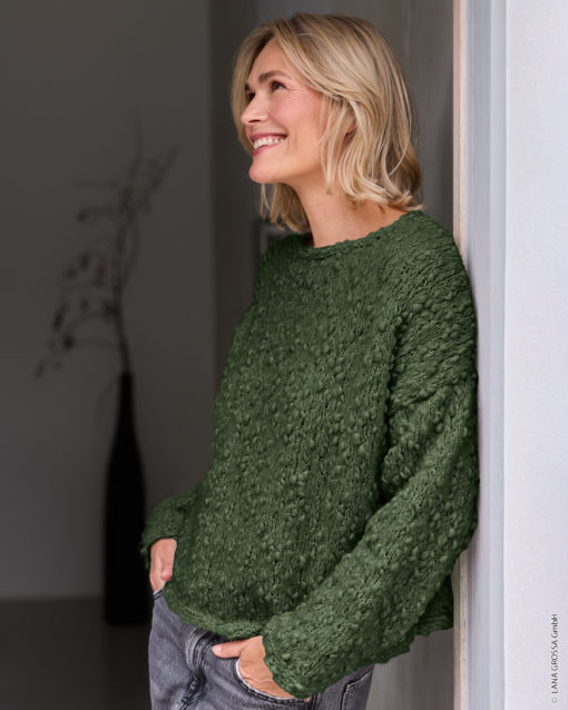 Strickset Kastiger Pulli Glatt Rechts Aus Caramella Von Lana Grossa