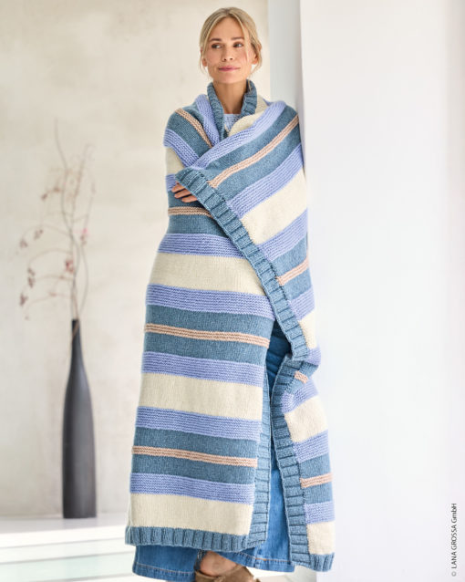 Strickset Decke Glatt Rechts Und Kraus Rechts Aus Alta Moda Cashmere 16 Von Lana Grossa