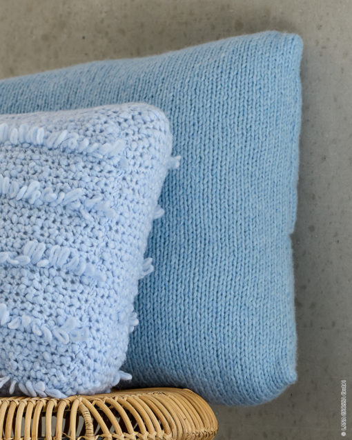 Strickset Kissenhülle Glatt Rechts Mit Hotelverschluss Aus Ecopuno Chunky Von Lana Grossa