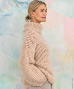 Strickset Rollkragenpulli Im Strukturmuster aus Nebbia und Silkhair von Lana Grossa