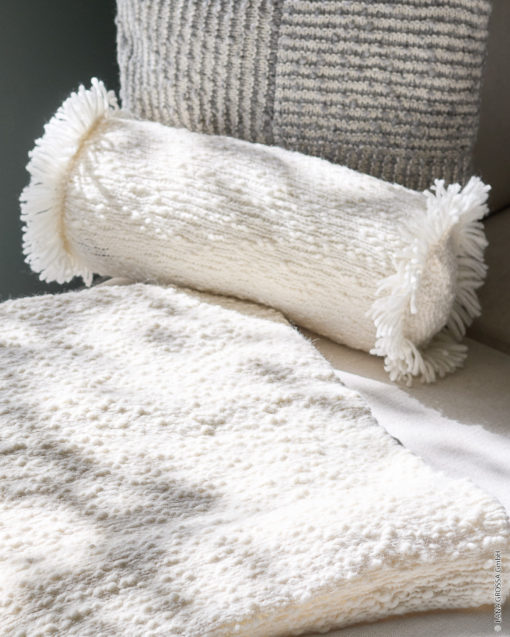 Strickset Nackenrolle Glatt Rechts Mit Fransen Aus Caramella Von Lana Grossa