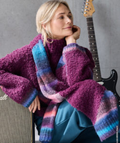 Strickset Schal Mit Intarsien aus Orsetto und Bomba von Lana Grossa