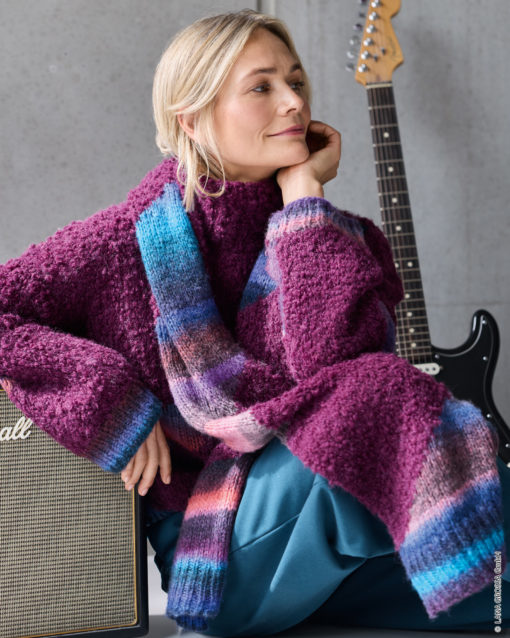 Strickset Schal Mit Intarsien Aus Orsetto Und Bomba Von Lana Grossa