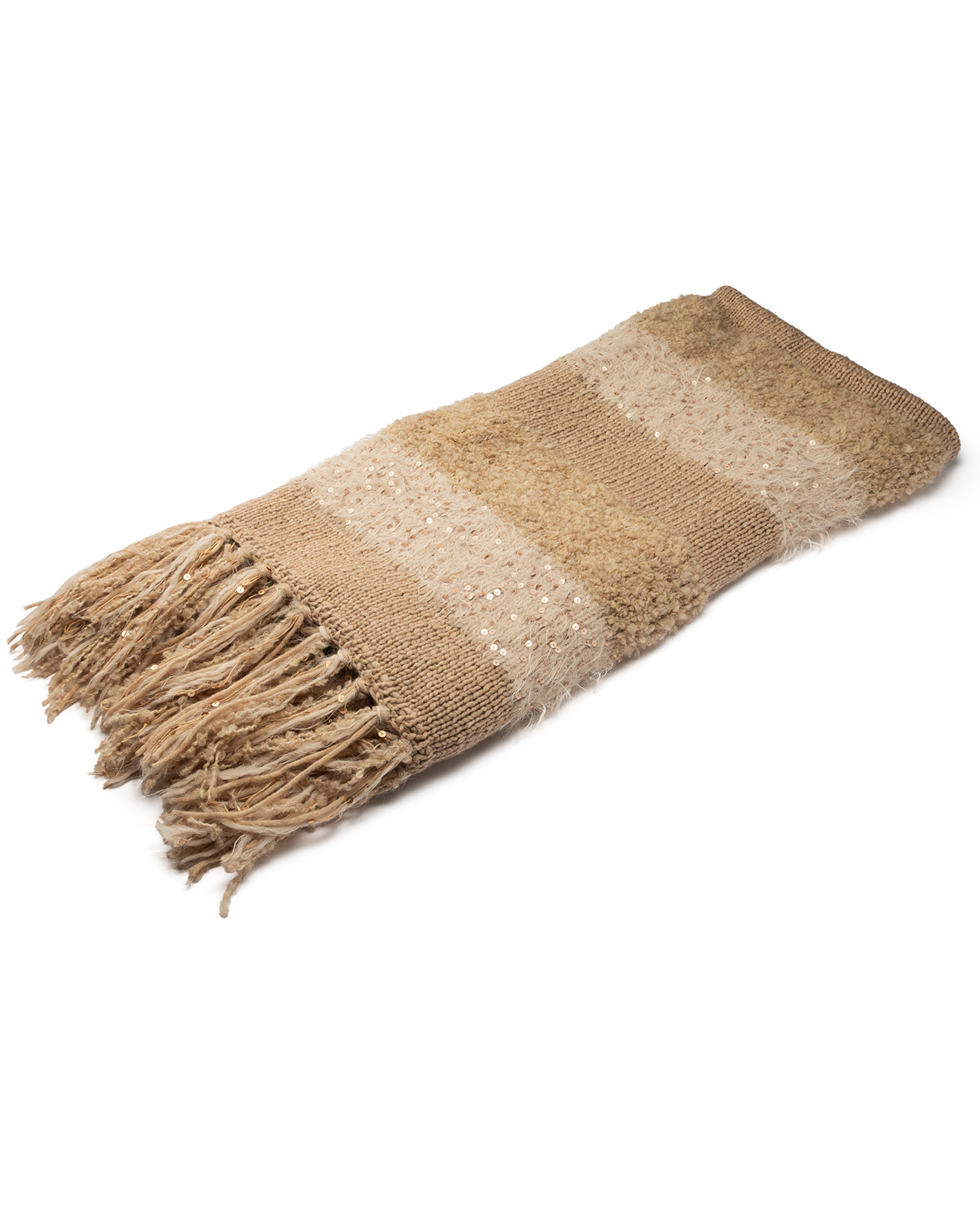 Strickset Gestreifte Decke Mit Fransen Und Pailletten Aus Winter Softness, Basta, Cosmo Und Orsetto Von Lana Grossa 2 Strickset Gestreifte Decke Mit Fransen Und Pailletten Aus Winter Softness, Basta, Cosmo Und Orsetto Von Lana Grossa – Bild 2