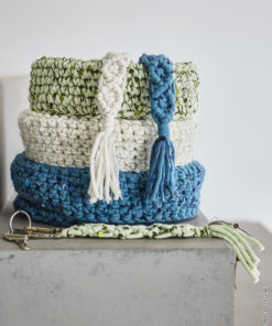 Strickset Schlüsselanhänger In Makramee aus The Tube und Cosmo von Lana Grossa