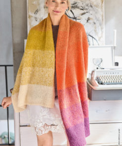 Strickset Stola Glatt Rechts In Streifen aus Setasuri von Lana Grossa