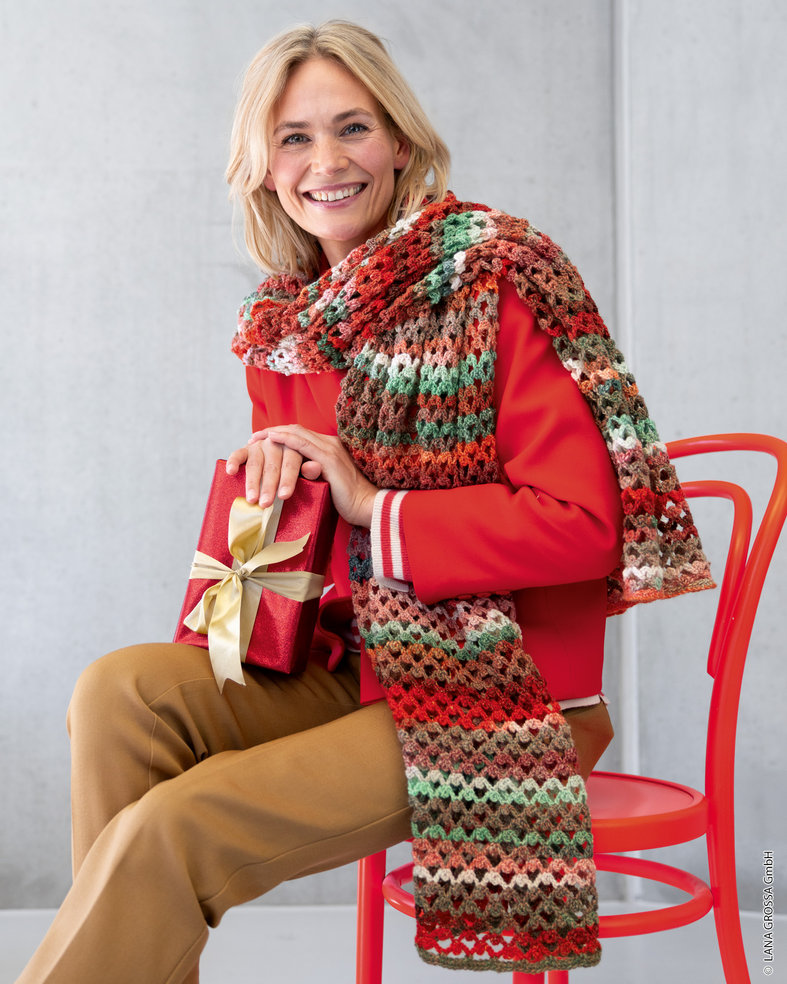 Strickset Stola Aus Christmas Edition Lurex Von Lana Grossa 1 Strickset Stola Aus Christmas Edition Lurex Von Lana Grossa