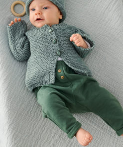 Strickset Jacke Mit Zopfstreifen aus Cool Wool Big von Lana Grossa