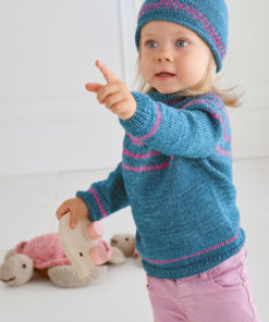 Strickset Mütze Mit Kordel aus Cool Wool Vintage von Lana Grossa