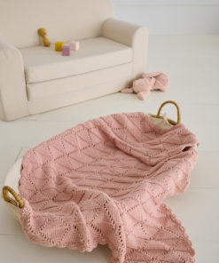 Strickset Decke Mit Häkelborte aus Summer Softness von Lana Grossa