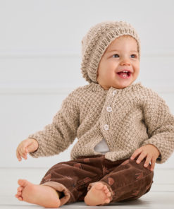 Strickset Mütze Mit Perlmuster Aus Cool Wool Superbig Mélange Von Lana Grossa 5 Hw2025 Infanti 22 Lana Grossa 9460822 M50 Mf3