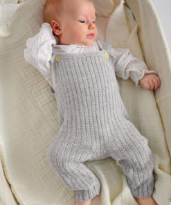 Strickset Latzhose Im Streifenmuster aus Cool Wool Baby von Lana Grossa