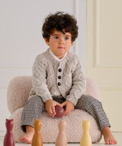 Strickset Jacke Mit Zopfmuster aus Cool Wool Big von Lana Grossa