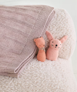 Strickset Decke Mit Muster Streifen aus Cool Wool Big und Cool Wool von Lana Grossa