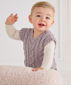 Strickset Pullunder Mit Zopfmuster aus Cool Wool Big von Lana Grossa