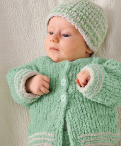 Strickset Mütze Mit Streifen aus Leggerissimo von Lana Grossa