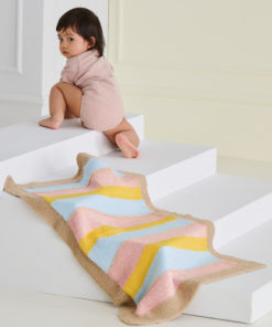 Strickset Decke Mit Blende aus Summer Softness von Lana Grossa