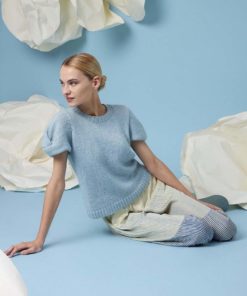 Strickset Kurzarmpullover aus Baby Cotton und Lace von Lang Yarns