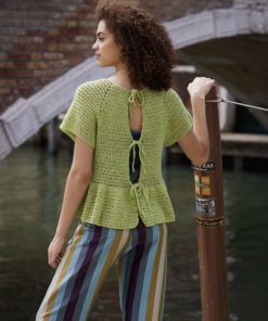 Strickset Kurzarmjacke Topdown aus Whisper von Lang Yarns