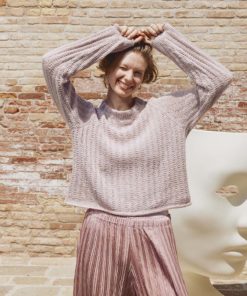 Strickset Pullover Topdown aus Whisper von Lang Yarns