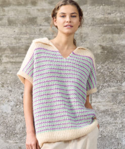 Strickset Slipover Im Streifenmuster aus Setasuri von Lana Grossa