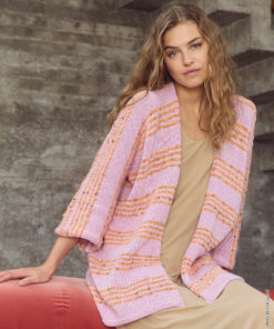 Strickset Kimono-jacke aus Summer Softness und Popcorn von Lana Grossa