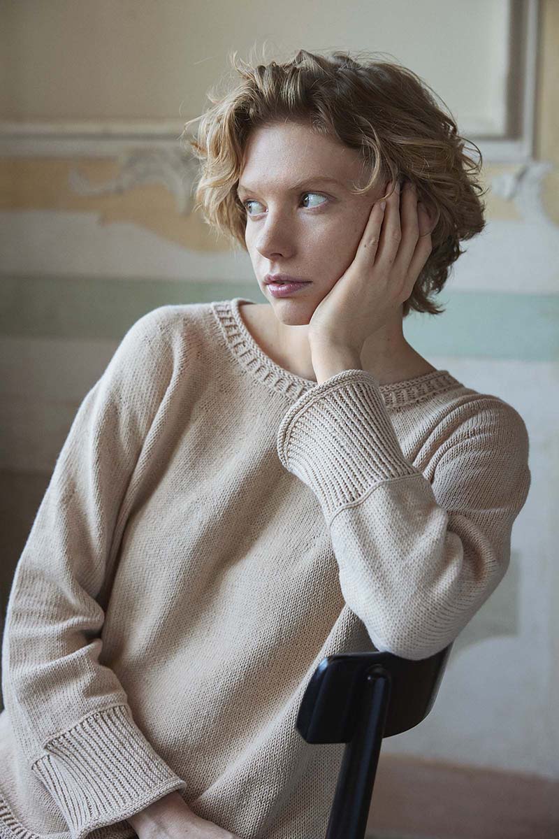 Strickset Pullover Top Down Aus Baby Cotton Von Lang Yarns 2 Strickset Pullover Top Down Aus Baby Cotton Von Lang Yarns – Bild 2