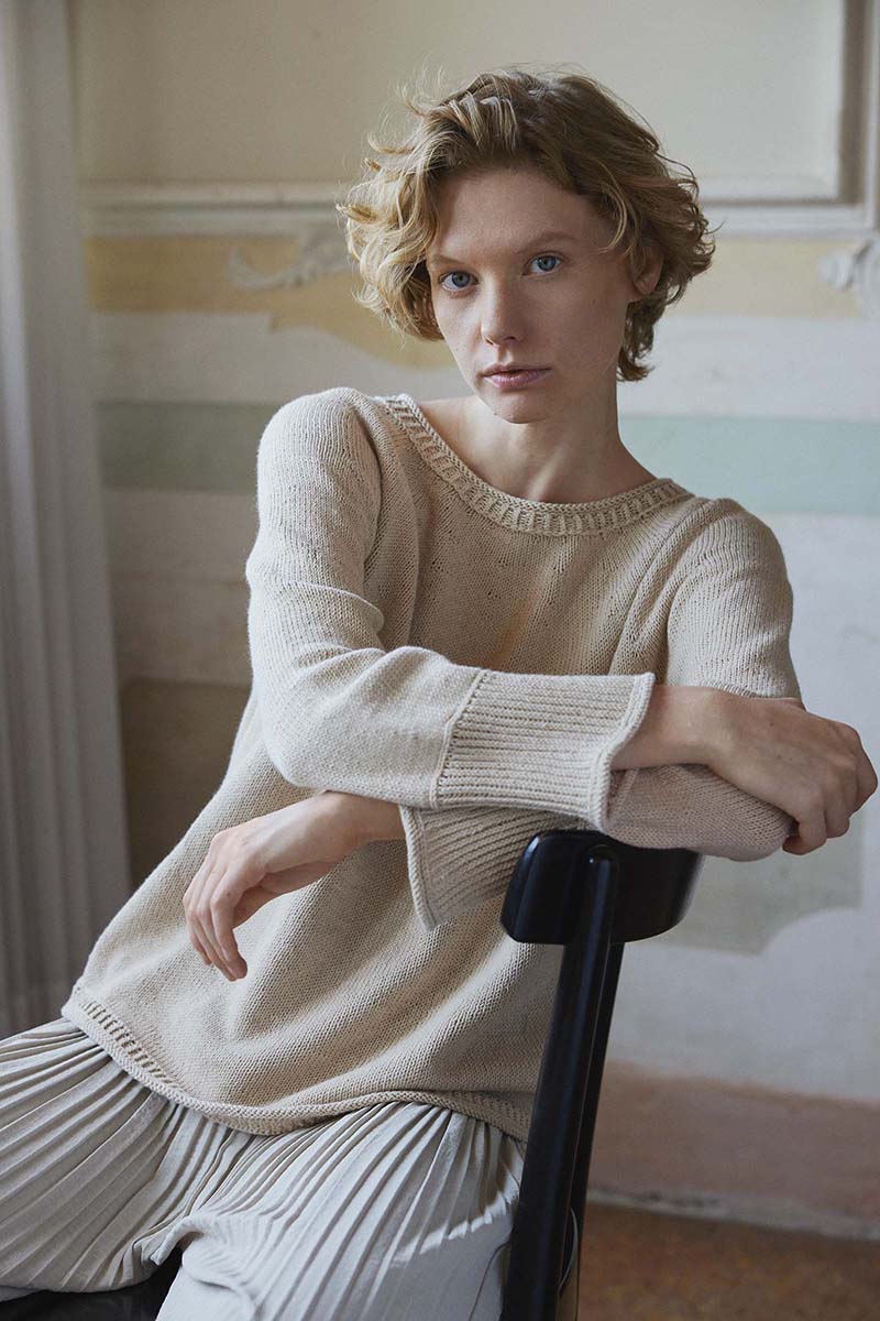 Strickset Pullover Top Down Aus Baby Cotton Von Lang Yarns 3 Strickset Pullover Top Down Aus Baby Cotton Von Lang Yarns – Bild 3