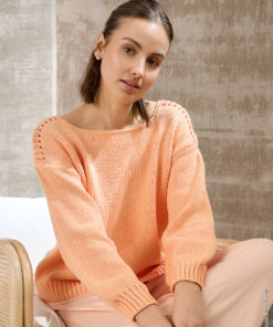 Strickset Pullover Mit Gittermuster aus Natural Cotton Gots von Lana Grossa