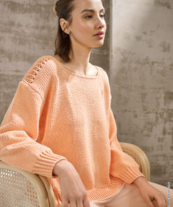 Strickset Pullover Mit Gittermuster Aus Natural Cotton Gots Von Lana Grossa 3 Fs2026 Classici 30 Lana Grossa 9230230 M10 Mf3