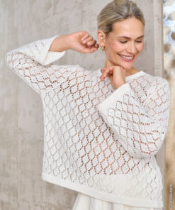 Strickset Pullover Im Rautenlochmuster aus Landlust Sommerseide von Lana Grossa