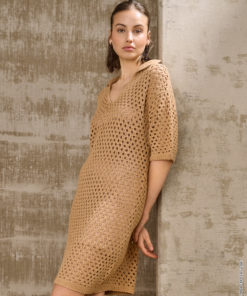 Strickset Kleid Im Lochmuster aus Elastico von Lana Grossa