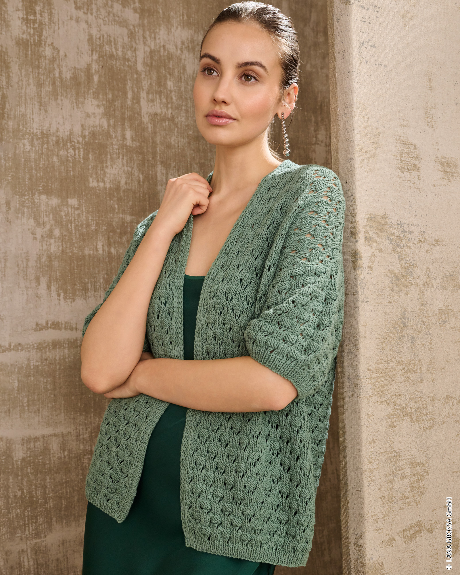 Strickset Jacke Aus Elastico Von Lana Grossa 1 Strickset Jacke Aus Elastico Von Lana Grossa