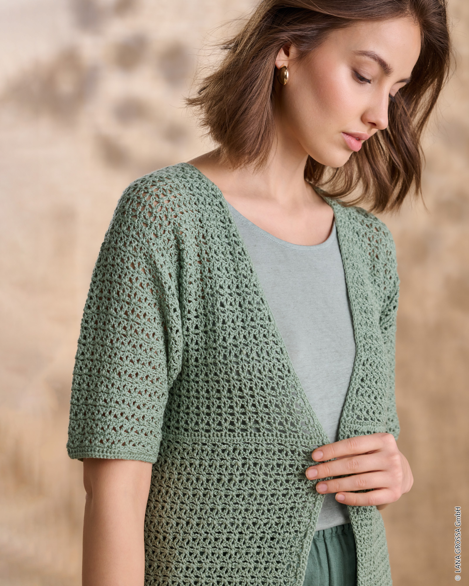 Strickset Häkeljacke Aus Summer Cashmere Von Lana Grossa 2 Strickset Häkeljacke Aus Summer Cashmere Von Lana Grossa – Bild 2