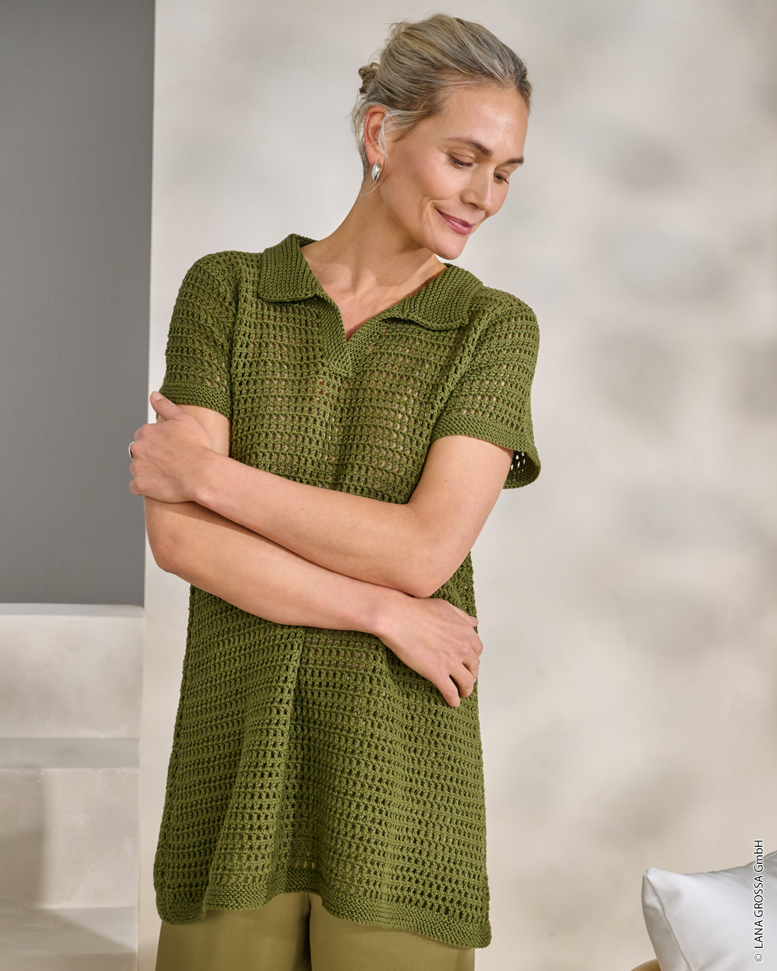 Strickset Longshirt Aus Landlust Baumwolle Von Lana Grossa 1 Strickset Longshirt Aus Landlust Baumwolle Von Lana Grossa