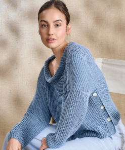 Strickset Pullover Mit Seitenstreifen aus Linarte von Lana Grossa