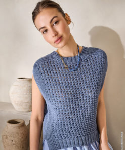 Strickset Top Im Lochmuster aus Tessera von Lana Grossa