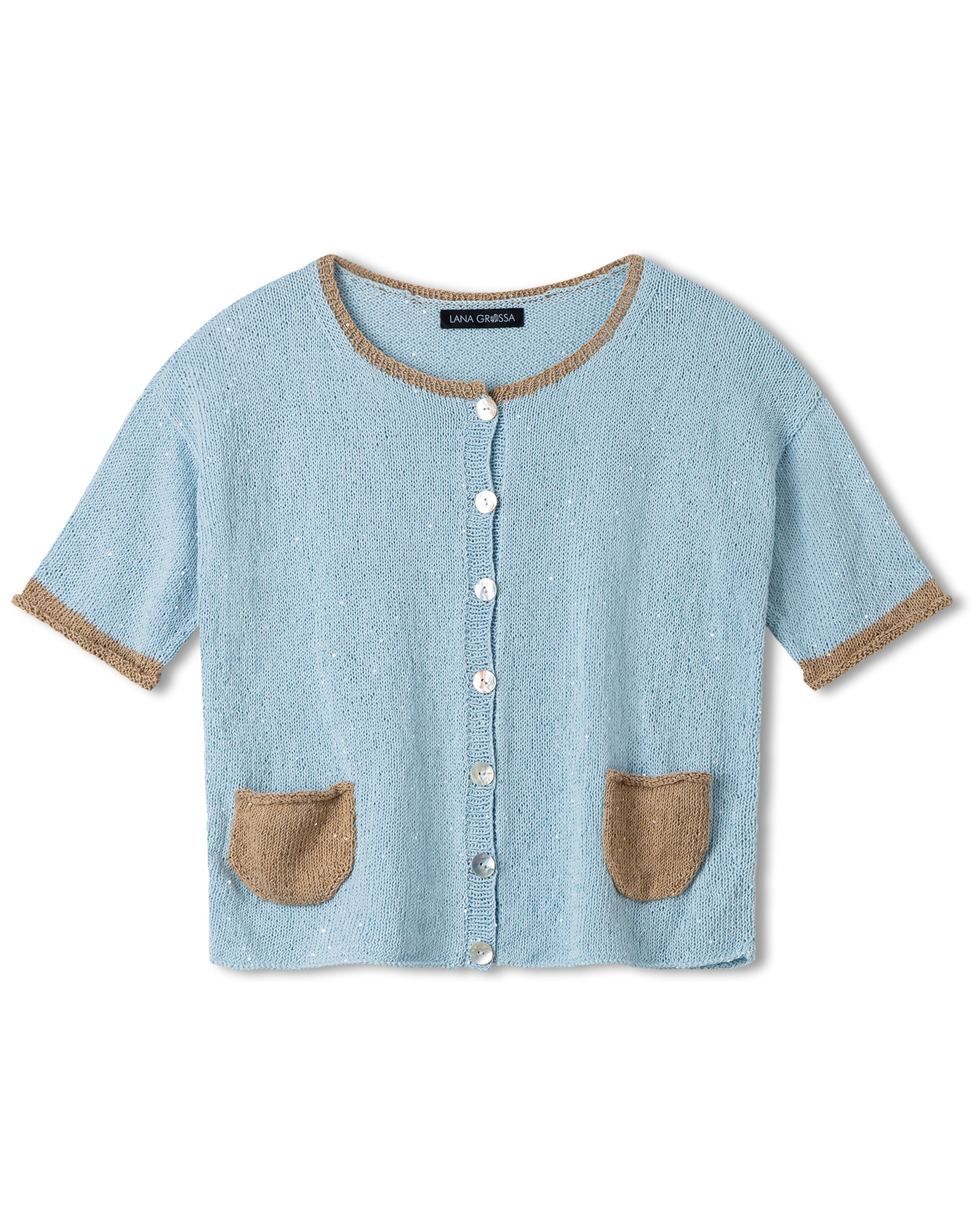 Strickset Kurzarmjacke Aus Filo Pailettes Von Lana Grossa 2 Strickset Kurzarmjacke Aus Filo Pailettes Von Lana Grossa – Bild 2