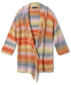 Strickset Jacke Mit Schalkragen Und Fransen Aus Cotonella Von Lana Grossa 4 Fs2026 Journal 71 Lana Grossa 9230071 M13 Mf2