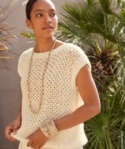 Strickset Shirt Im Gitter-lochmuster aus Ella von Lana Grossa