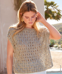 Strickset Top Im Karo-ajourmuster aus Tencellino von Lana Grossa