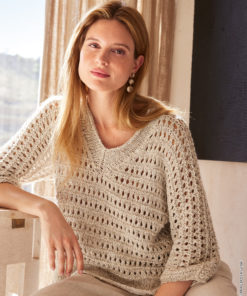 Strickset V-pullover aus Bottoni und Landlust Sommerseide von Lana Grossa