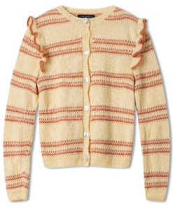 Strickset Cardigan Mit Ärmelrüschen Aus Tencellino, Filo Pailettes Und Ecopuno Von Lana Grossa 3 Fs2026 Journal 71 Lana Grossa 9230071 M19 Mf2