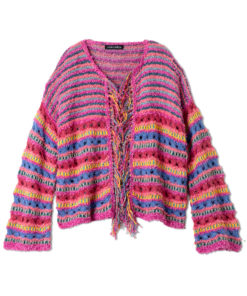 Strickset Jacke Mit Fransen Aus Frizzante, Filo Lurex, Tessera Und Per Fortuna Gots Von Lana Grossa 4 Fs2026 Journal 71 Lana Grossa 9230071 M1 Mf2