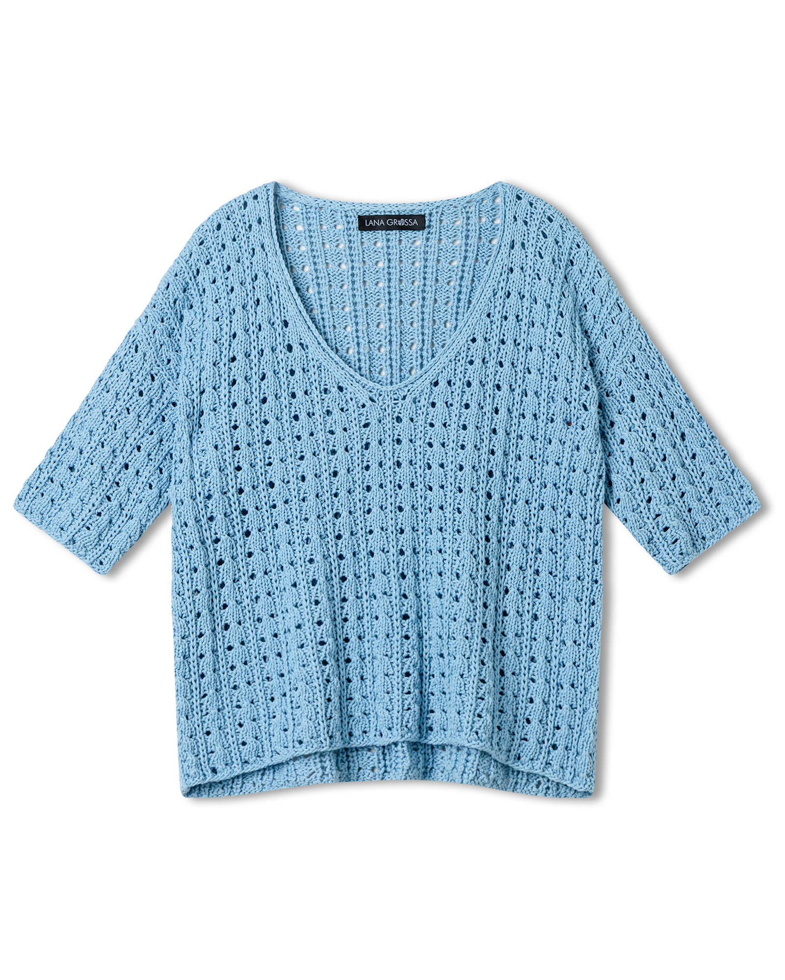 Strickset Shirt Im Ajourmuster Aus Tessera Von Lana Grossa 2 Strickset Shirt Im Ajourmuster Aus Tessera Von Lana Grossa – Bild 2