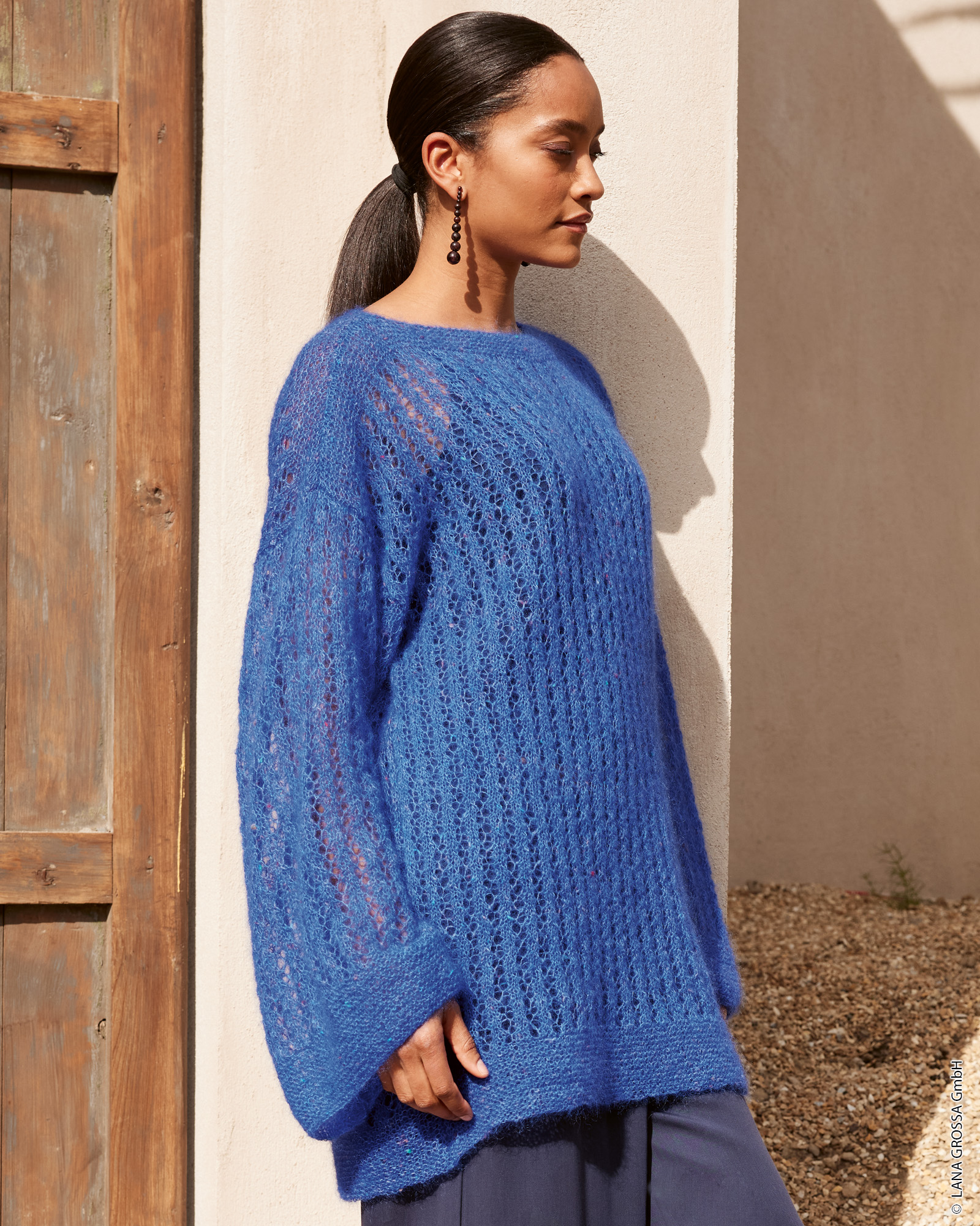 Strickset Oversize Sweater Aus Natural Superkid Tweed Von Lana Grossa 1 Strickset Oversize Sweater Aus Natural Superkid Tweed Von Lana Grossa